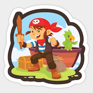 Pirate Boy Sticker